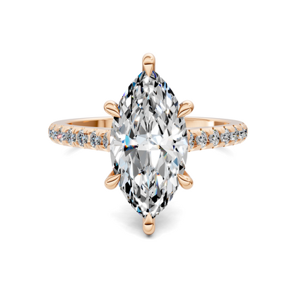 Hollie Hidden Halo Cathedral Pavé Ring
