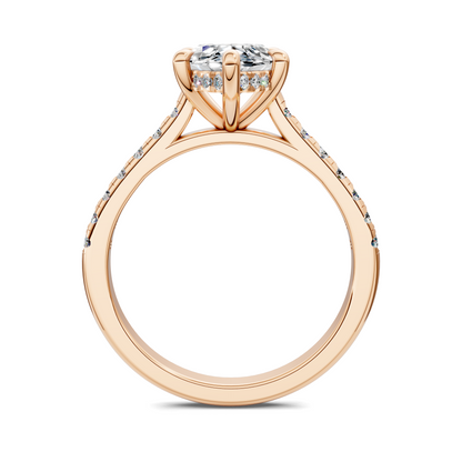 Hollie Hidden Halo Cathedral Pavé Ring