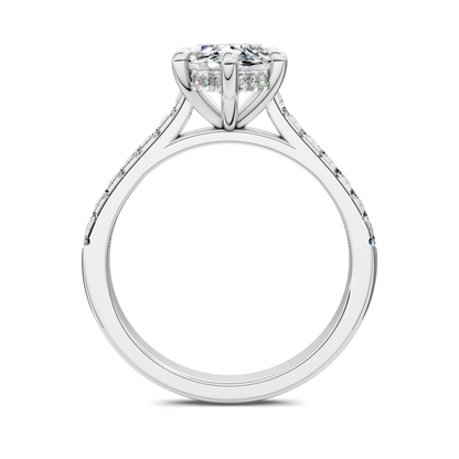 Hollie Hidden Halo Cathedral Pavé Ring