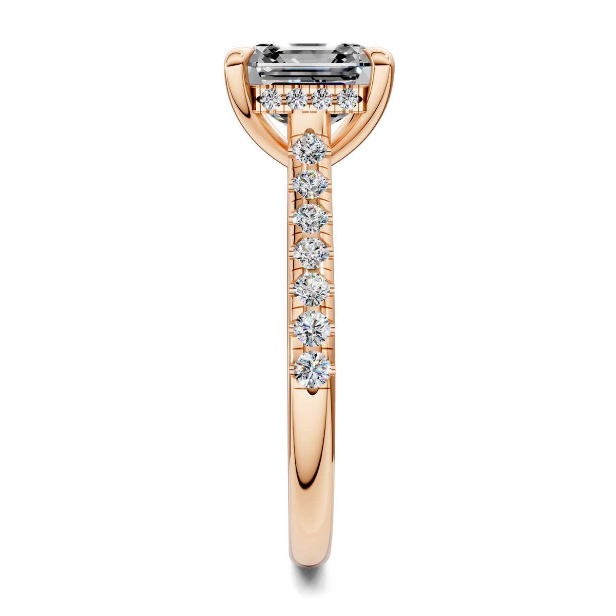 Hollie Hidden Halo Cathedral Pavé Ring