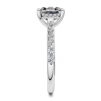 Hollie Hidden Halo Cathedral Pavé Ring