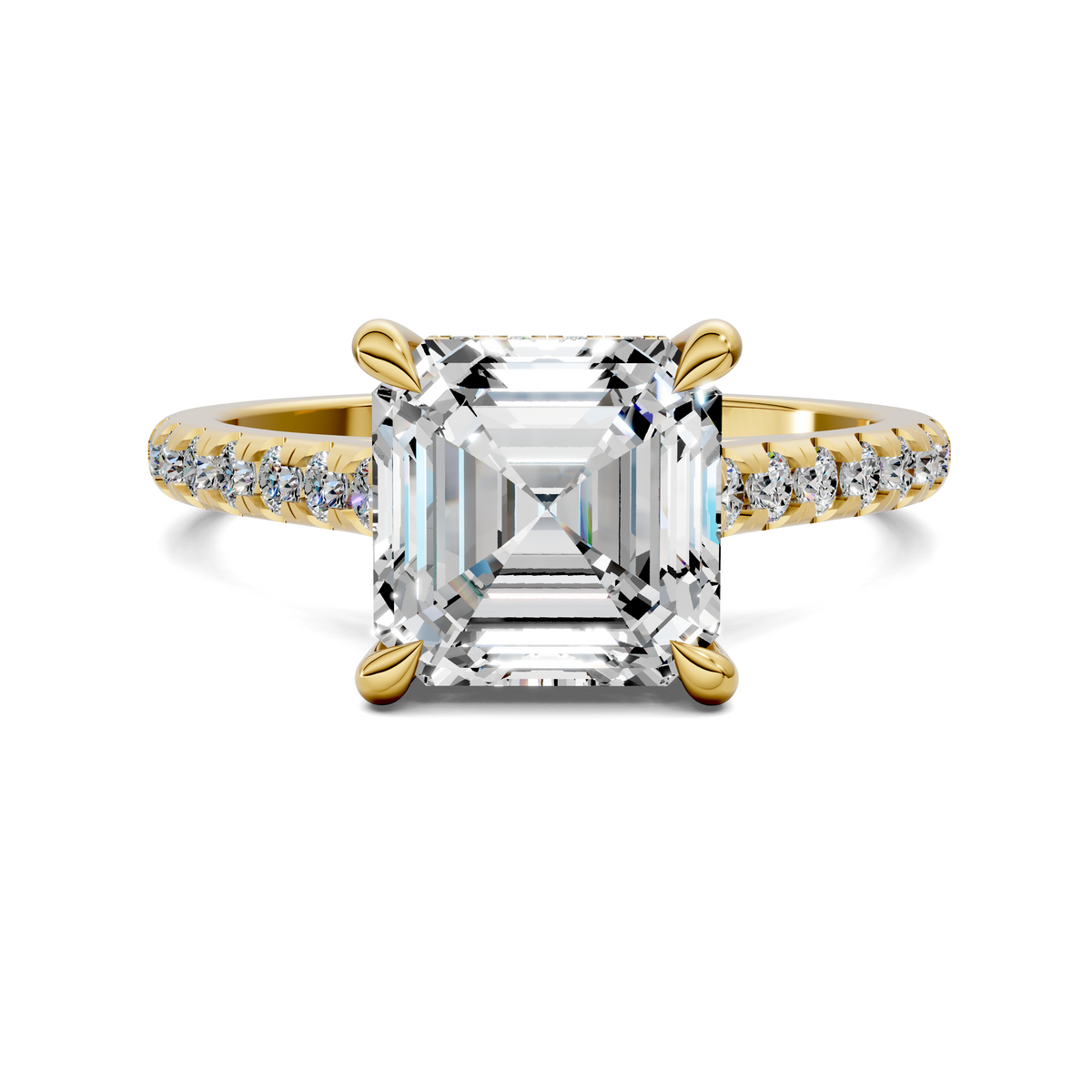 Hollie Hidden Halo Cathedral Pavé Ring