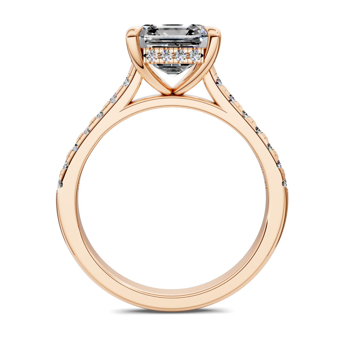 Hollie Hidden Halo Cathedral Pavé Ring