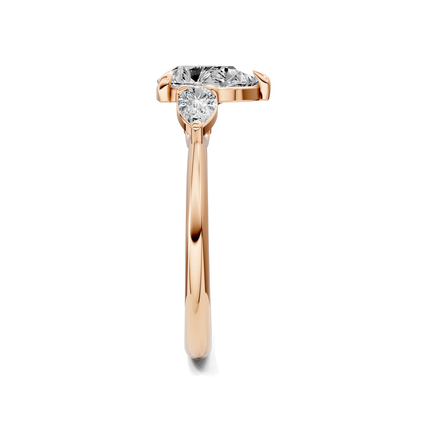 Emily Pear Three Stone Engagement Ring