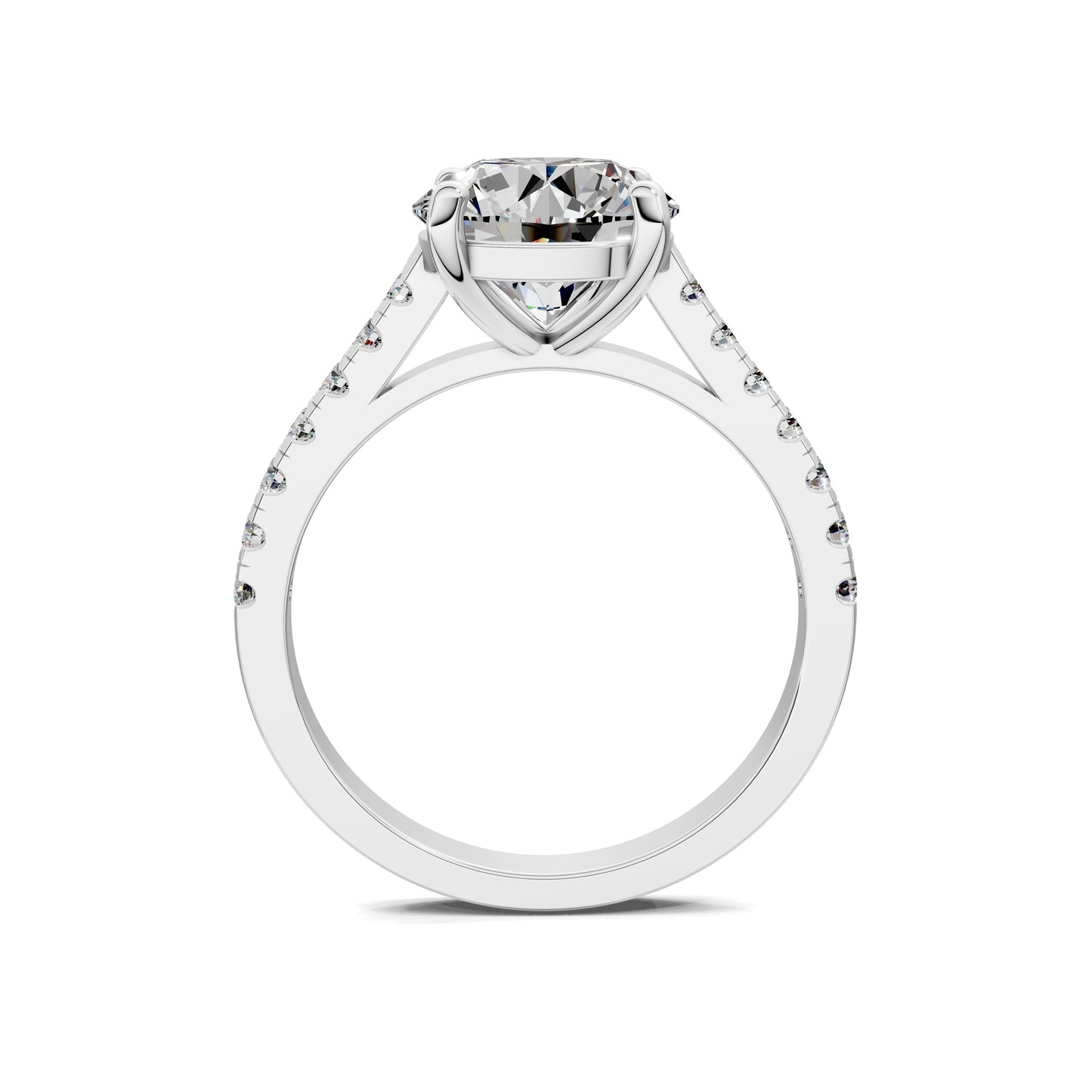 Aurora Pavé Diamond Engagement Ring