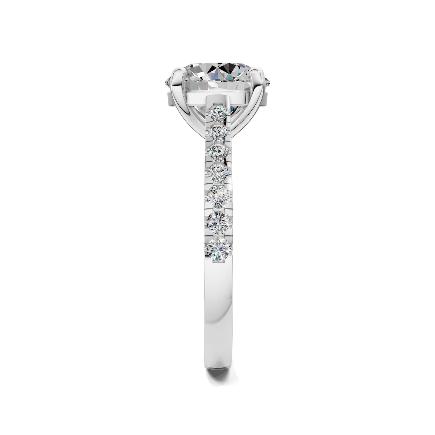 Aurora Pavé Diamond Engagement Ring