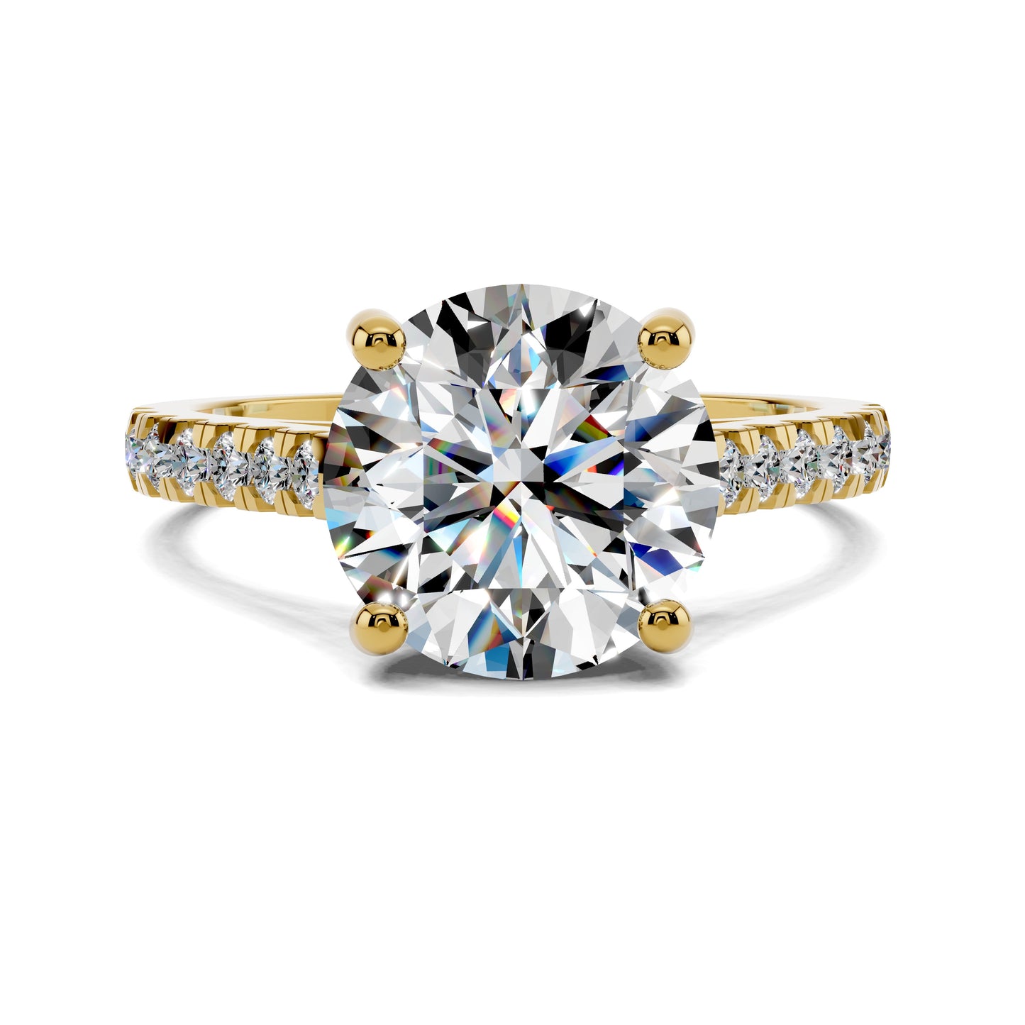 Aurora Pavé Diamond Engagement Ring