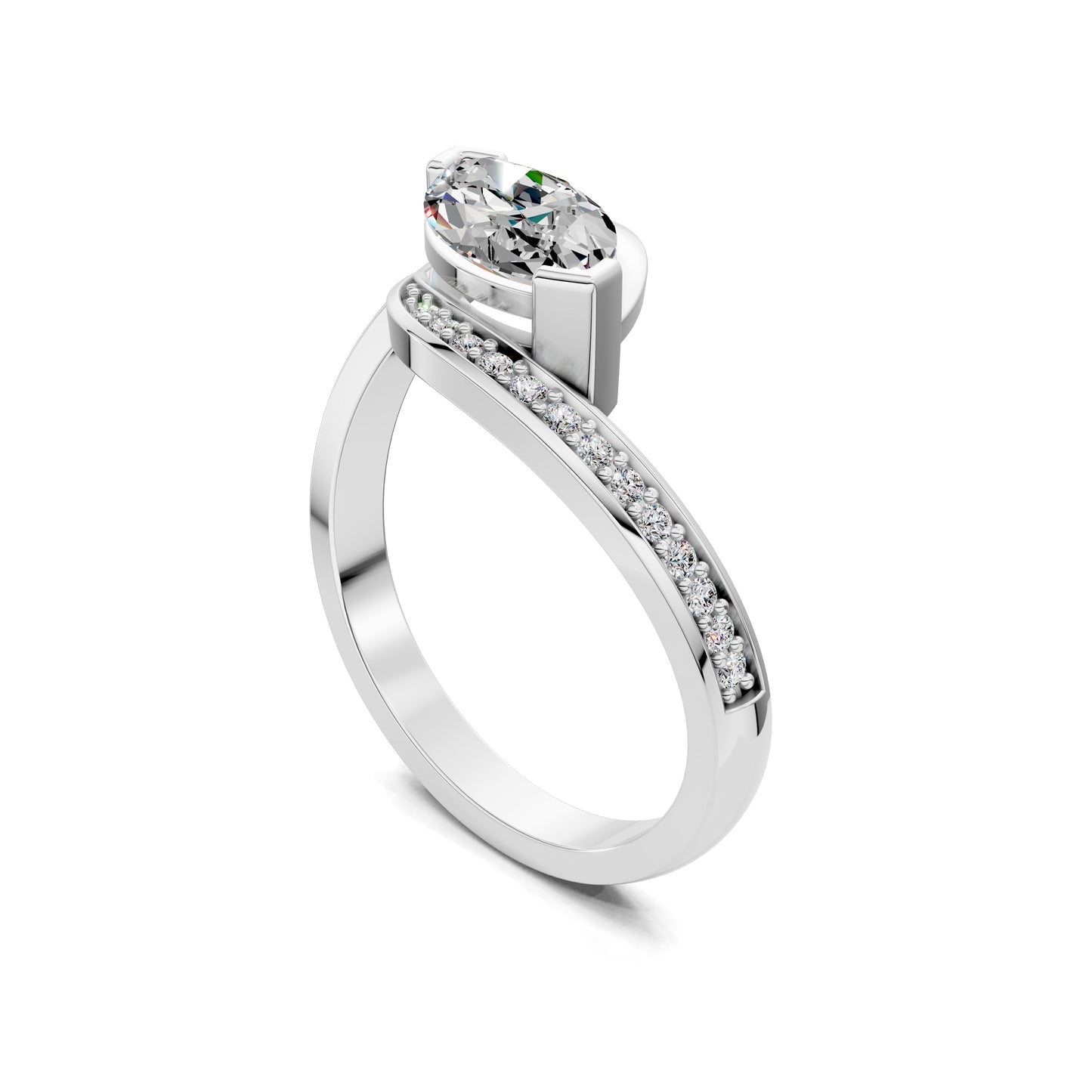 Hannah Marquise Mirage Bypass Ring