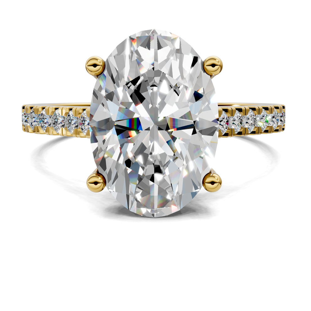 Aurora Pavé Solitaire Engagement Ring