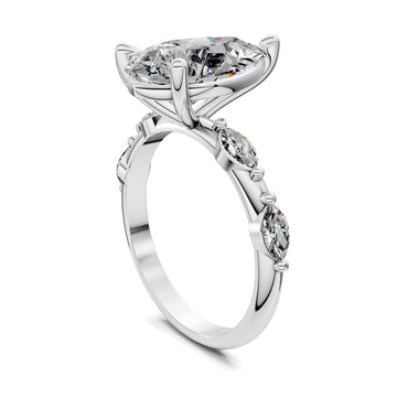 Elizabeth Pear Engagement Ring