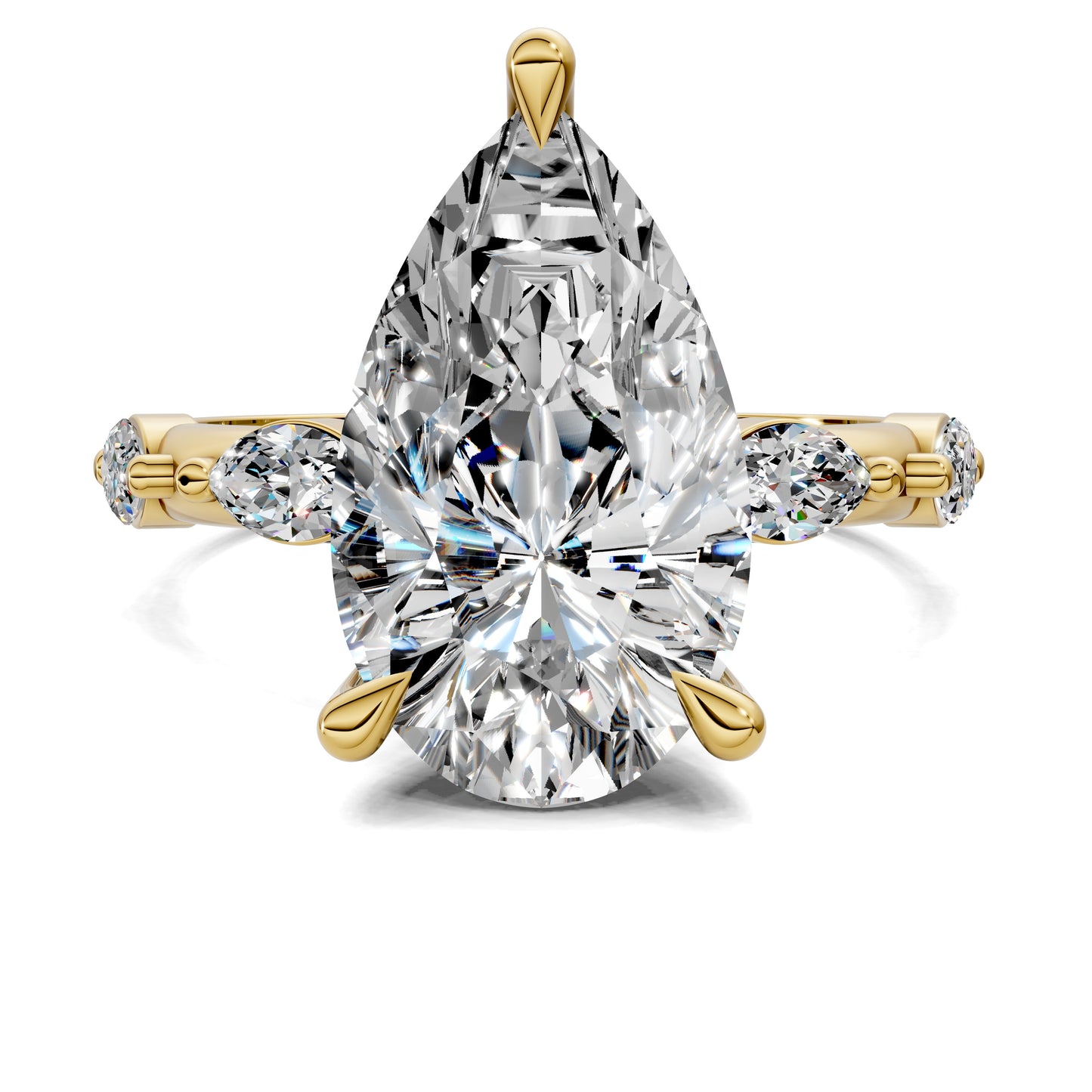 Elizabeth Pear Accents Ring