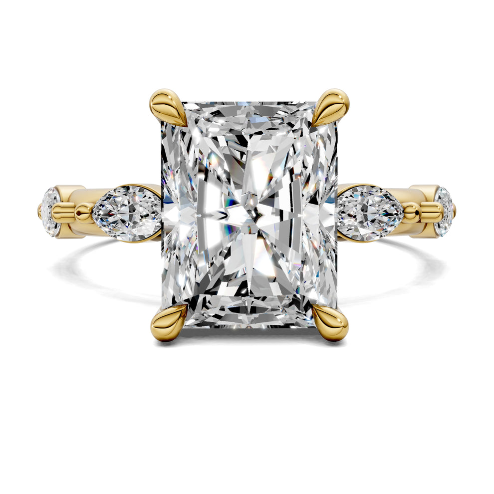 Elizabeth Marquise Accents Solitaire Engagement Ring