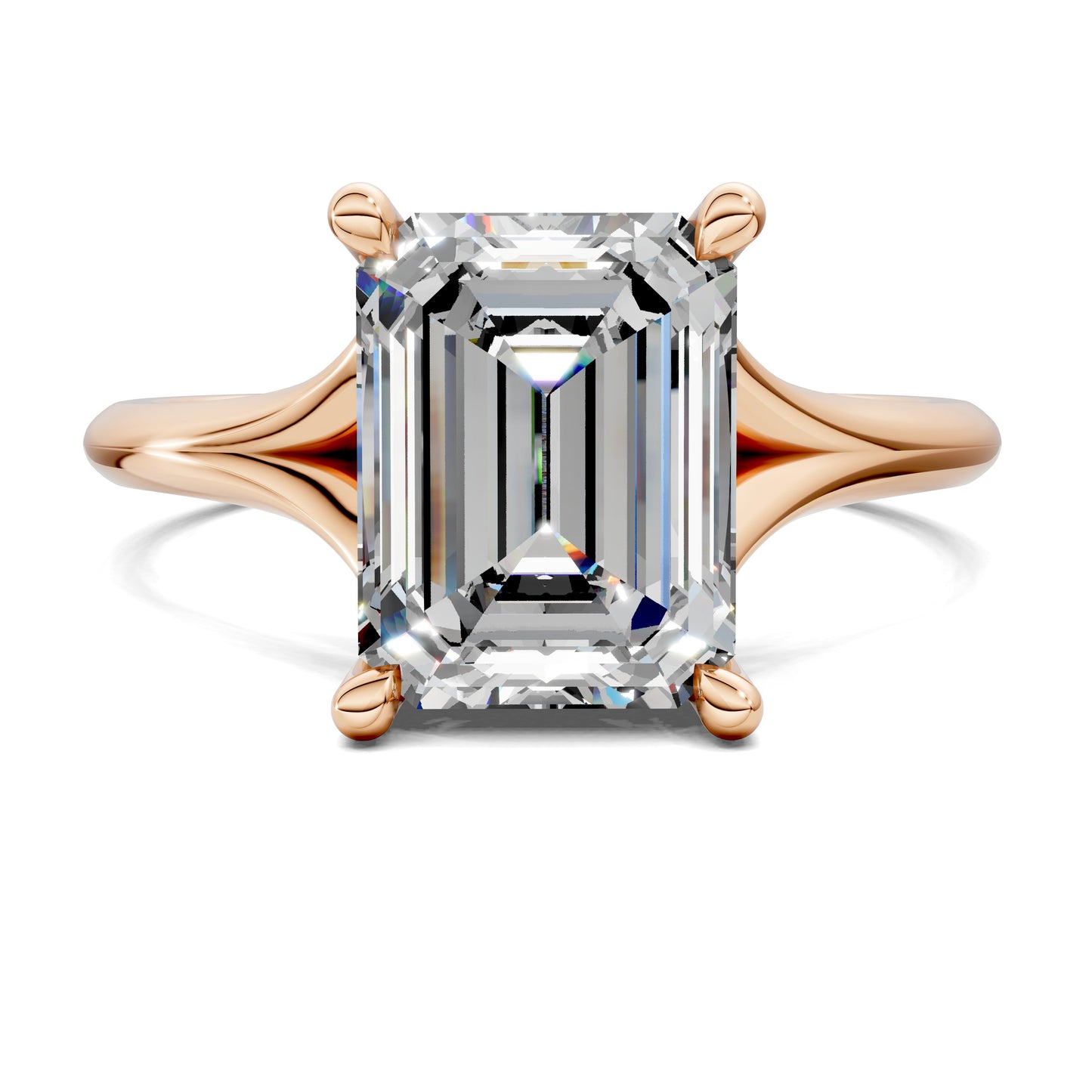 Taylor Split Shank Hidden Halo Engagement Ring