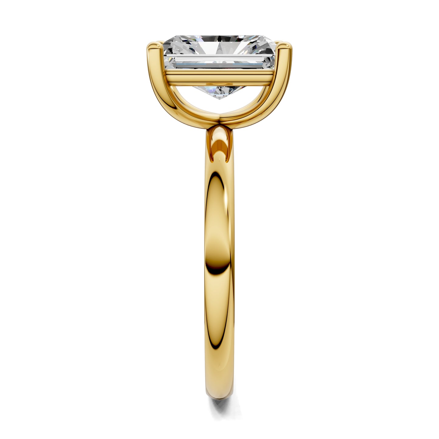 Nicole Classic Solitaire Engagement Ring – 2.5ct Radiant Lab Grown Diamond