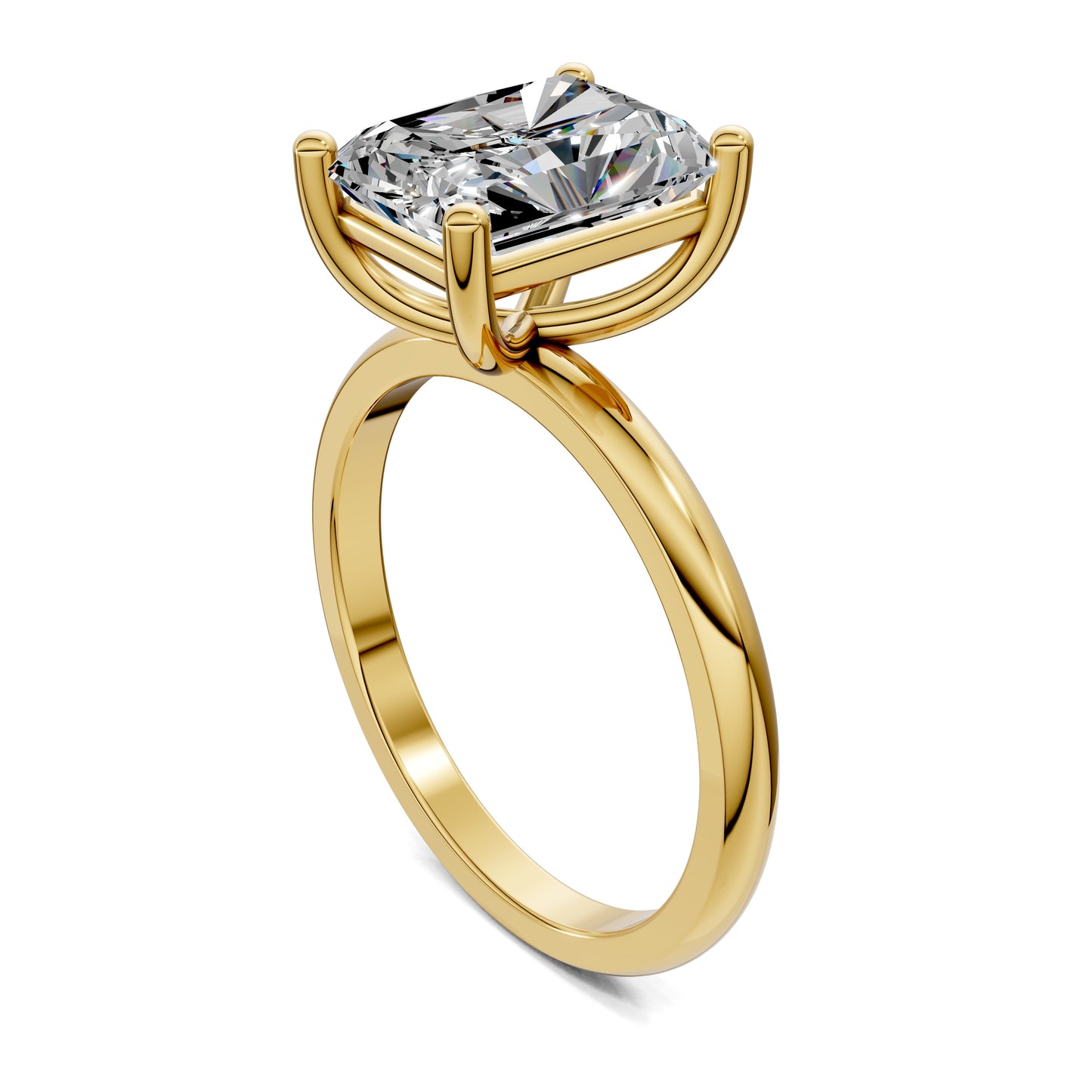 Nicole Classic Solitaire Engagement Ring – 2.5ct Radiant Lab Grown Diamond