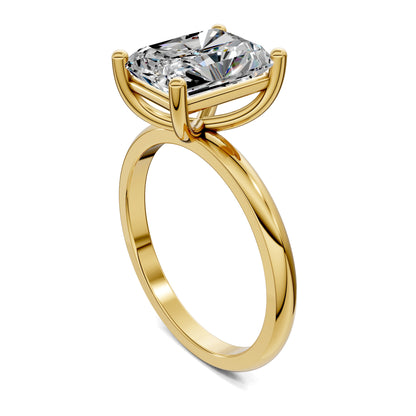 Nicole Classic Solitaire Engagement Ring – 2.5ct Radiant Lab Grown Diamond