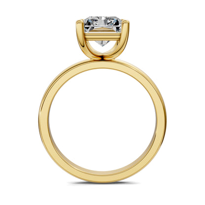 Nicole Classic Solitaire Engagement Ring – 2.5ct Radiant Lab Grown Diamond