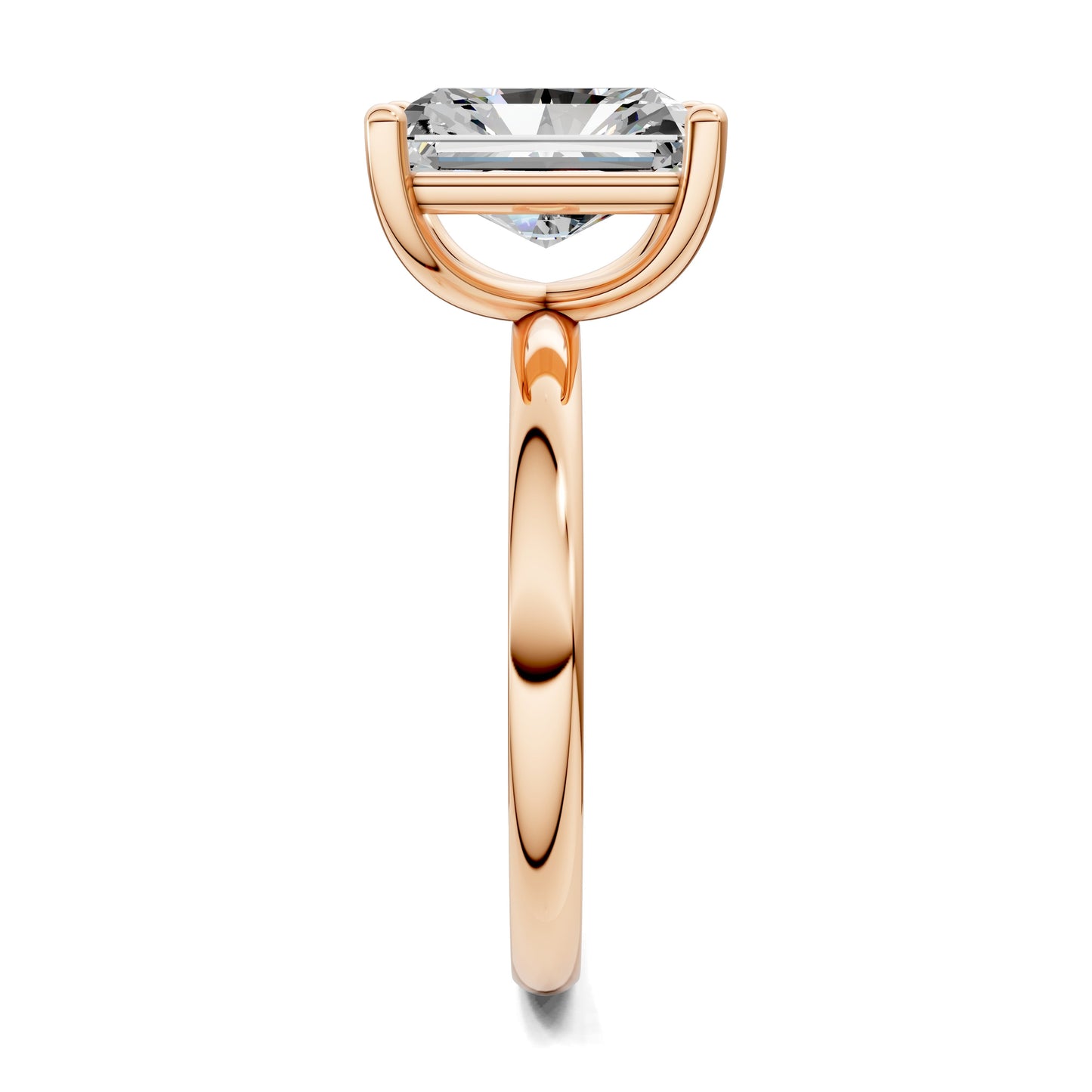Nicole Classic Solitaire Engagement Ring – 2.5ct Radiant Lab Grown Diamond