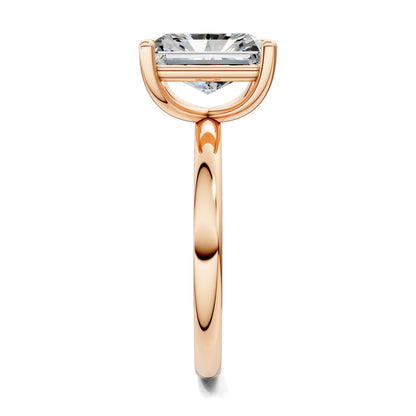 Nicole Classic Solitaire Engagement Ring – 2.5ct Radiant Lab Grown Diamond