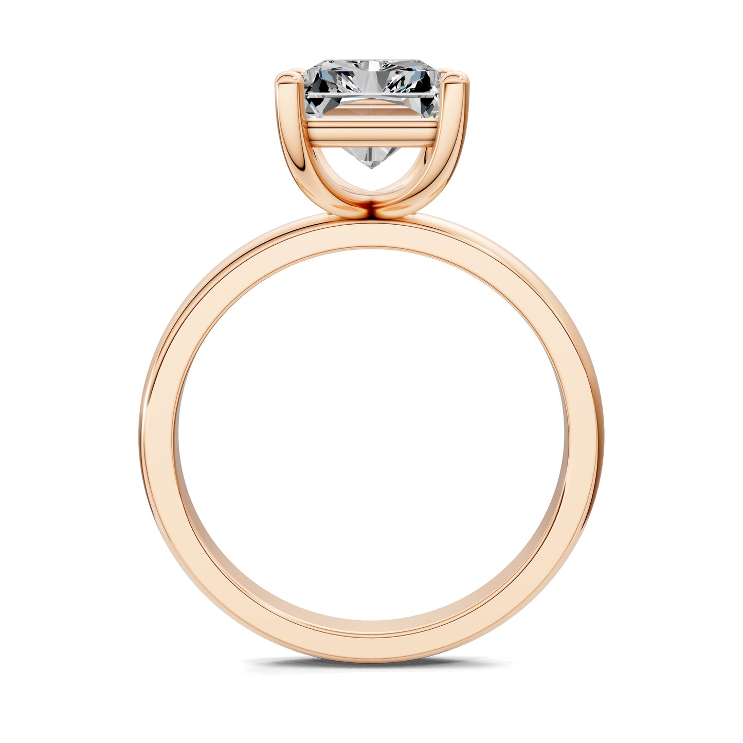 Nicole Classic Solitaire Engagement Ring – 2.5ct Radiant Lab Grown Diamond