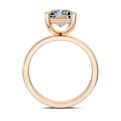 Nicole Classic Solitaire Engagement Ring – 2.5ct Radiant Lab Grown Diamond