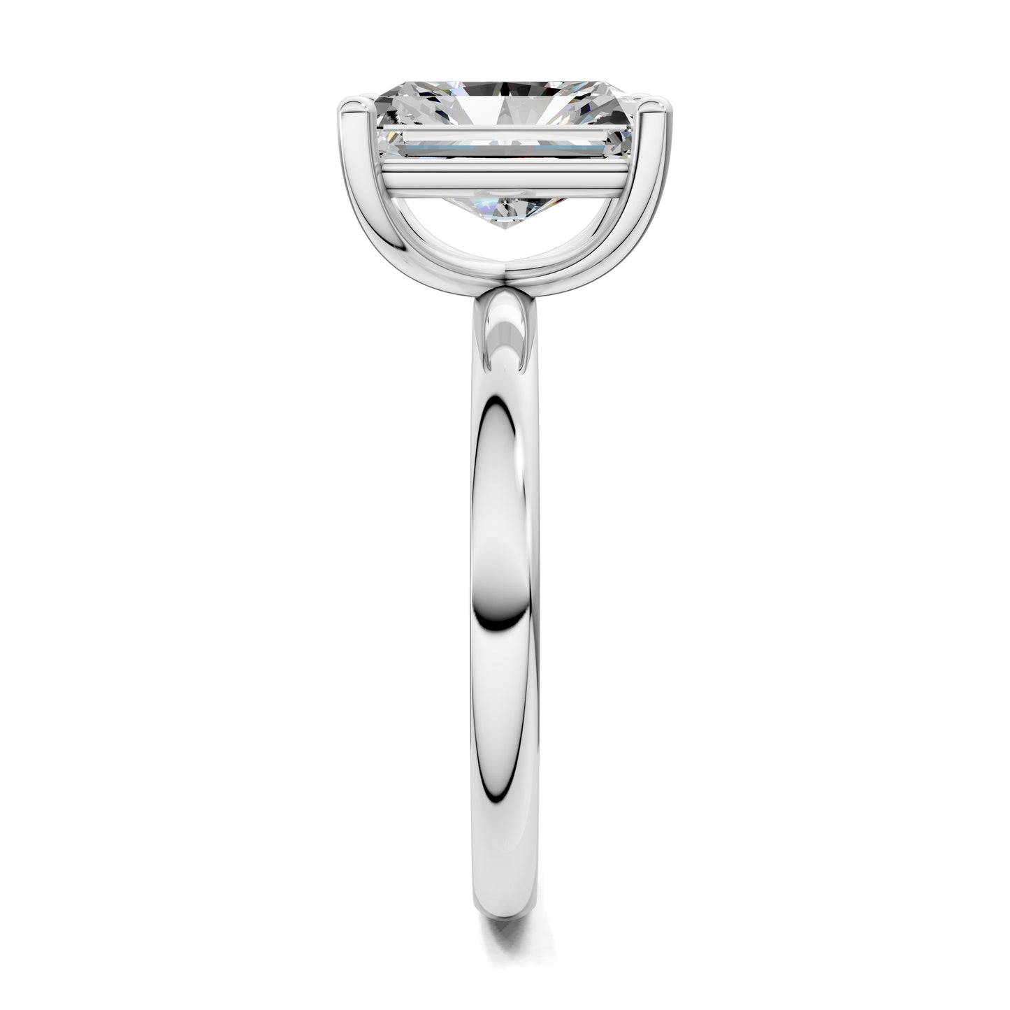 Nicole Classic Solitaire Engagement Ring – 2.5ct Radiant Lab Grown Diamond