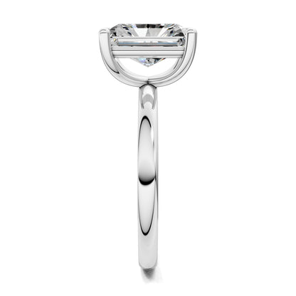 Nicole Classic Solitaire Engagement Ring – 2.5ct Radiant Lab Grown Diamond