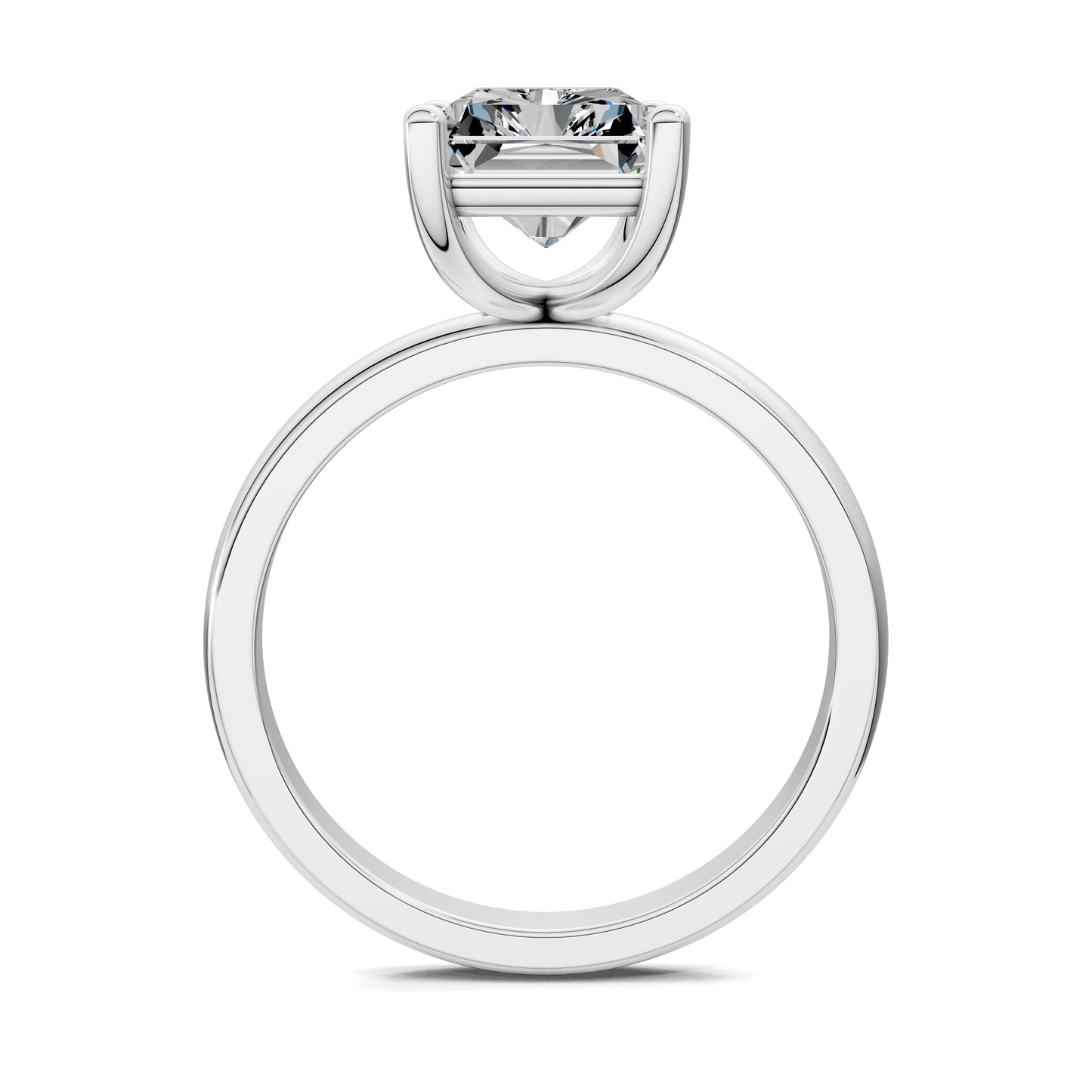 Nicole Classic Solitaire Engagement Ring – 2.5ct Radiant Lab Grown Diamond
