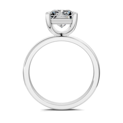 Nicole Classic Solitaire Engagement Ring – 2.5ct Radiant Lab Grown Diamond