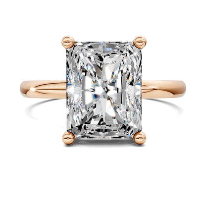 Nicole Classic Solitaire Engagement Ring – 2.5ct Radiant Lab Grown Diamond