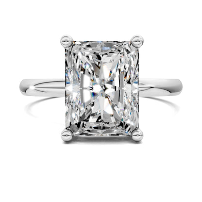 Nicole Classic Solitaire Engagement Ring – 2.5ct Radiant Lab Grown Diamond