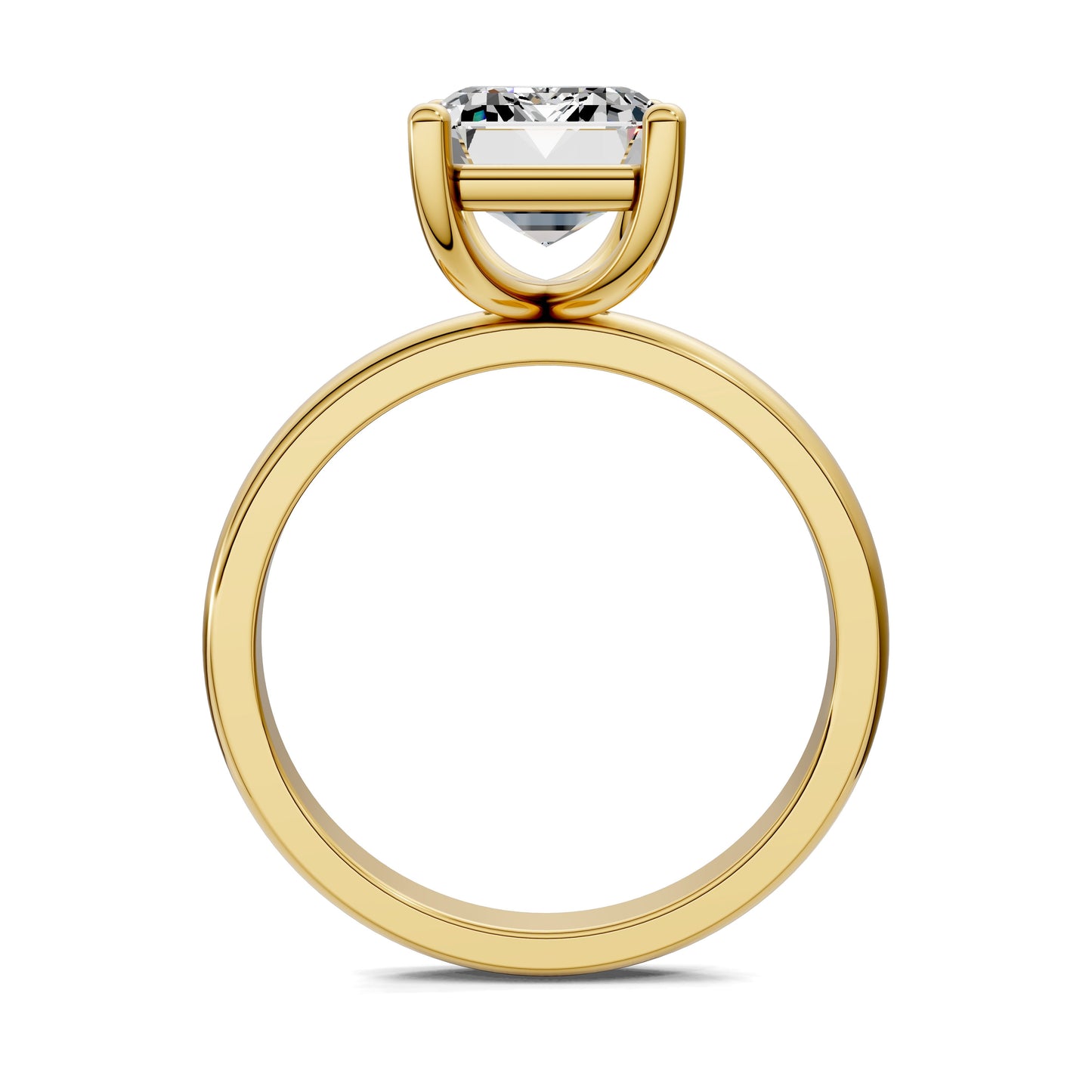 Nicole Classic Solitaire Engagement Ring – 2.5ct Emerald Cut Lab Grown Diamond