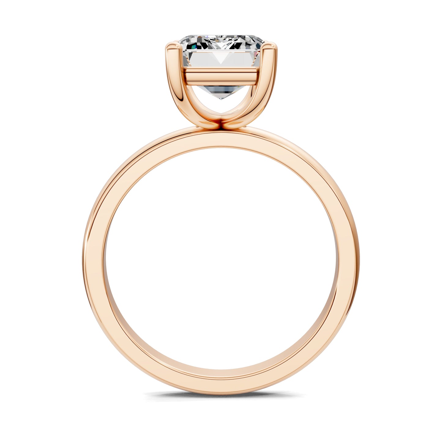 Nicole Classic Solitaire Engagement Ring – 2.5ct Emerald Cut Lab Grown Diamond