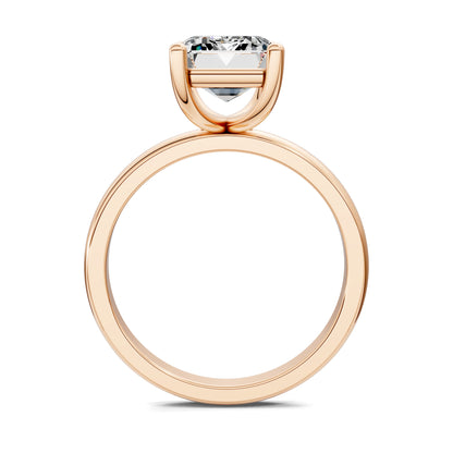 Nicole Classic Solitaire Engagement Ring – 2.5ct Emerald Cut Lab Grown Diamond