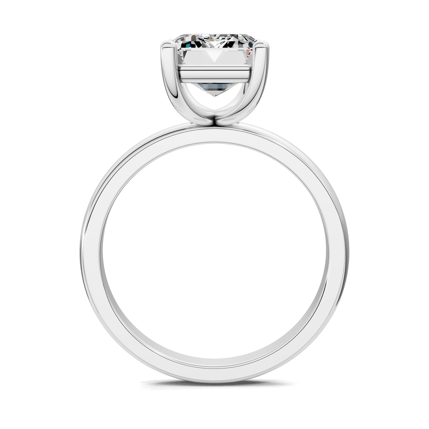 Nicole Classic Solitaire Engagement Ring – 2.5ct Emerald Cut Lab Grown Diamond