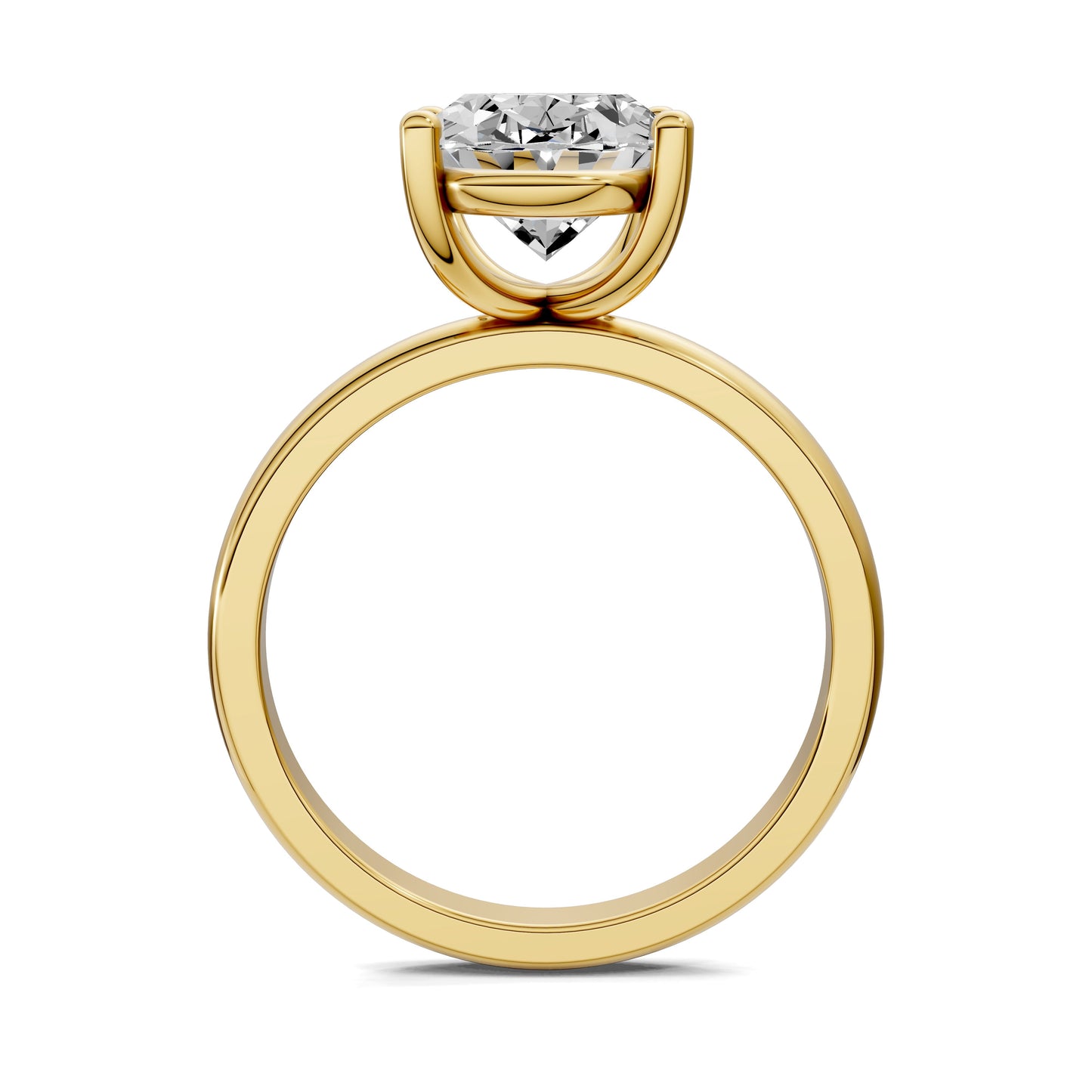 Nicole Classic Solitaire Engagement Ring – 2.5ct Oval Lab Grown Diamond