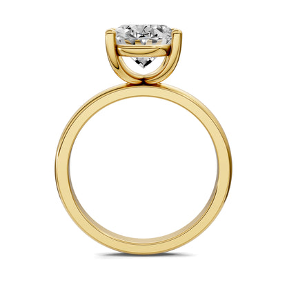 Nicole Classic Solitaire Engagement Ring – 2.5ct Oval Lab Grown Diamond