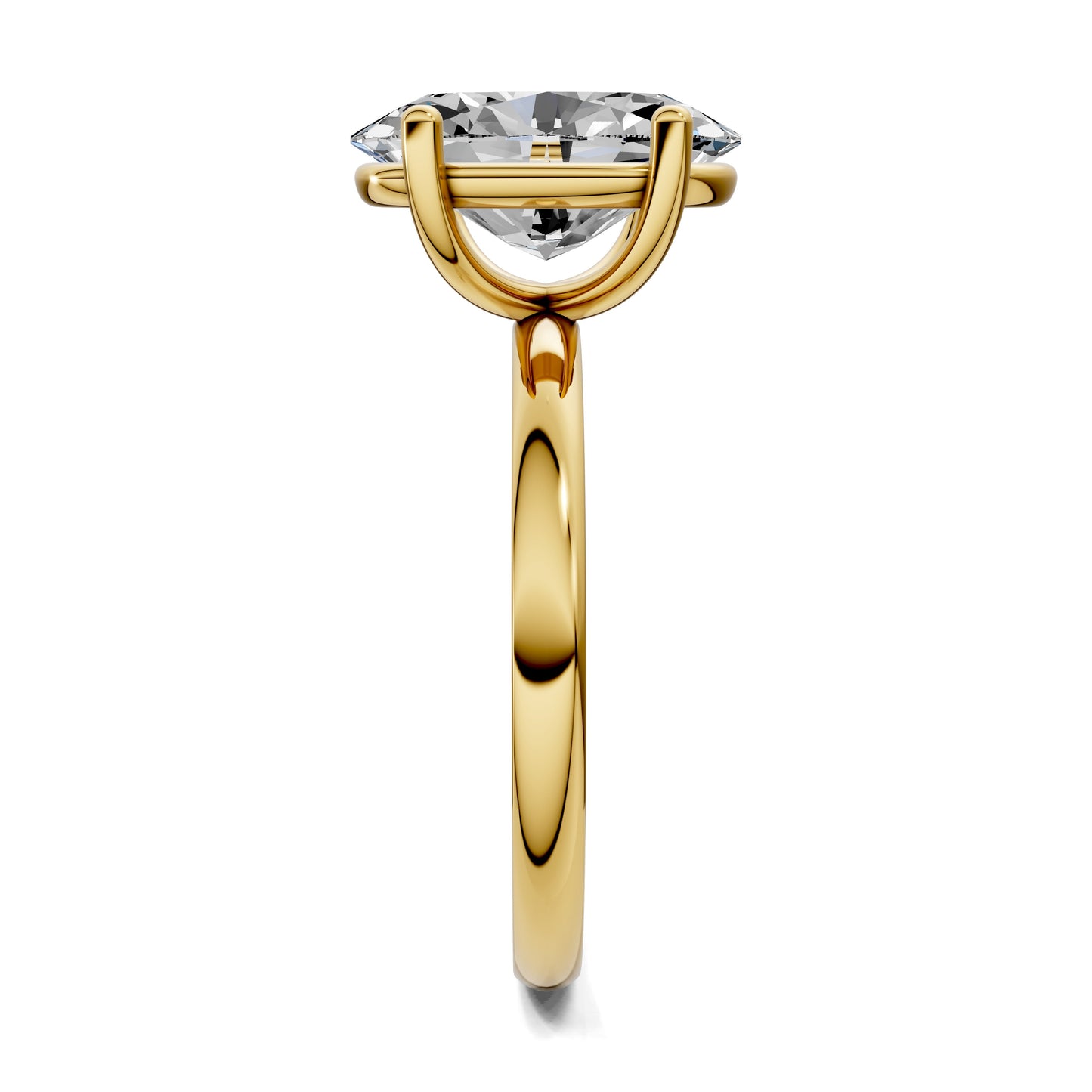 Nicole Classic Solitaire Engagement Ring – 2.5ct Oval Lab Grown Diamond