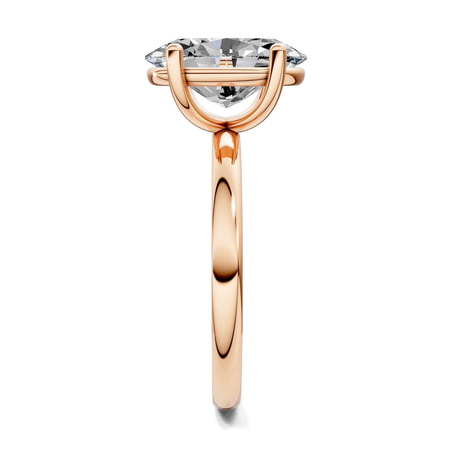 Nicole Classic Solitaire Engagement Ring – 2.5ct Oval Lab Grown Diamond