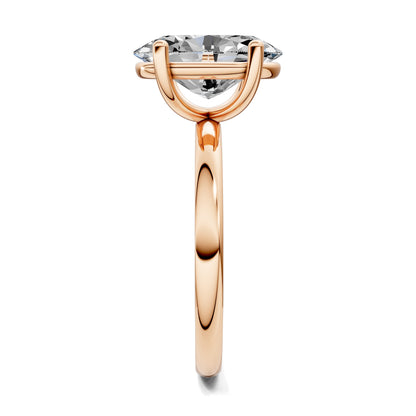 Nicole Classic Solitaire Engagement Ring – 2.5ct Oval Lab Grown Diamond