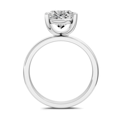 Nicole Classic Solitaire Engagement Ring – 2.5ct Oval Lab Grown Diamond