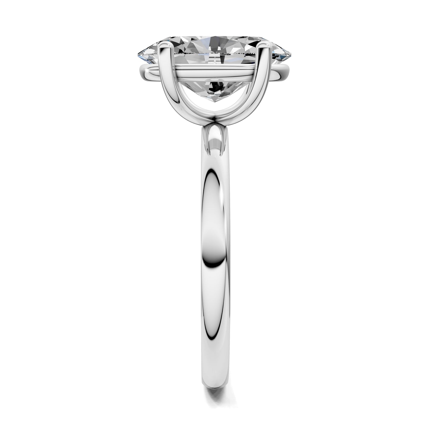 Nicole Classic Solitaire Engagement Ring – 2.5ct Oval Lab Grown Diamond