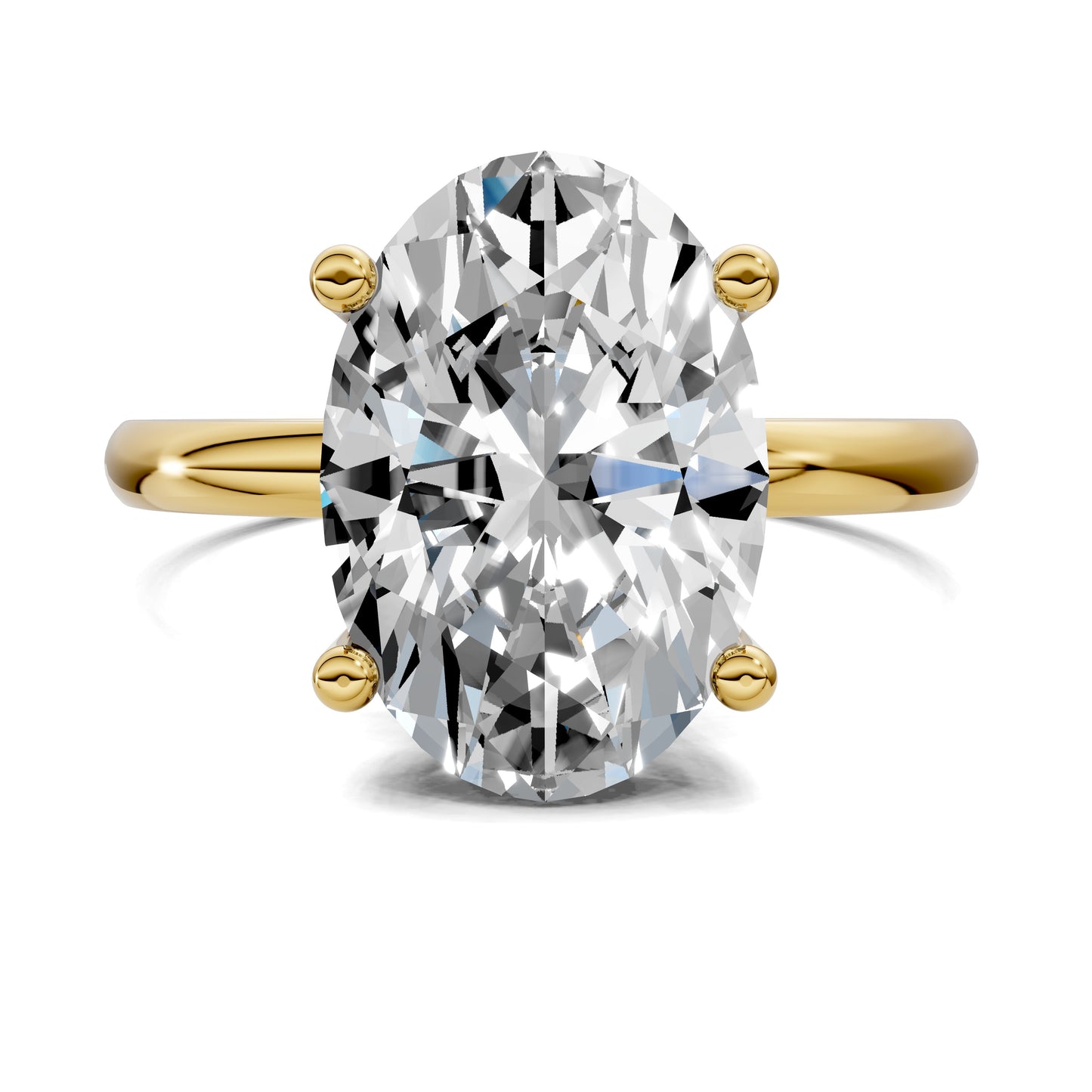 Nicole Classic Solitaire Engagement Ring – 2.5ct Oval Lab Grown Diamond