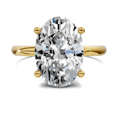 Nicole Classic Solitaire Engagement Ring – 2.5ct Oval Lab Grown Diamond