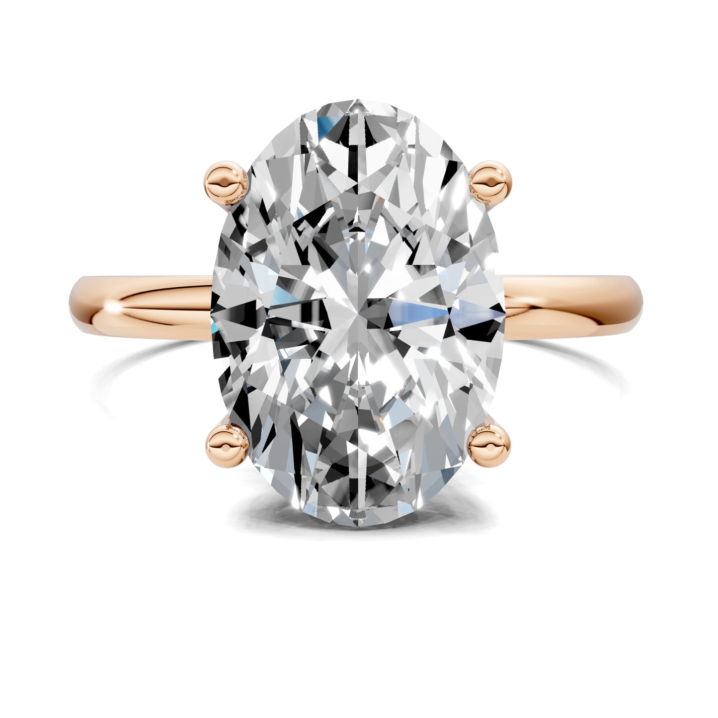 Nicole Classic Solitaire Engagement Ring – 2.5ct Oval Lab Grown Diamond