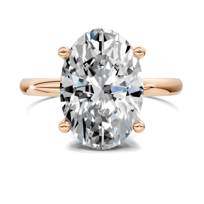 Nicole Classic Solitaire Engagement Ring – 2.5ct Oval Lab Grown Diamond