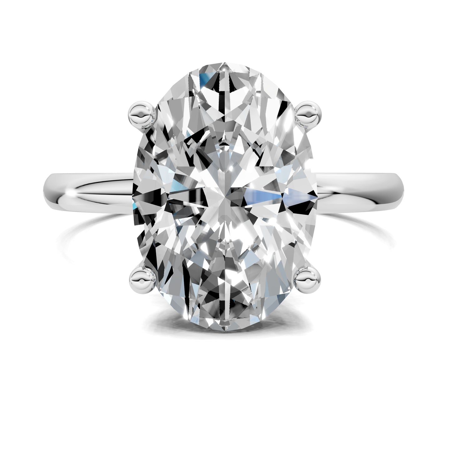 2.5 carat lab grown diamond engagement ring oval cut classic solitaire in gold by Opes & Co