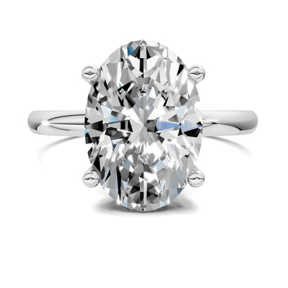 2.5 carat lab grown diamond engagement ring oval cut classic solitaire in gold by Opes & Co