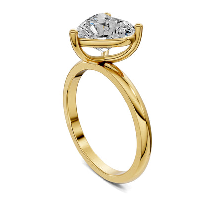 Nicole Classic Solitaire Engagement Ring – 2.5ct Heart Lab Grown Diamond
