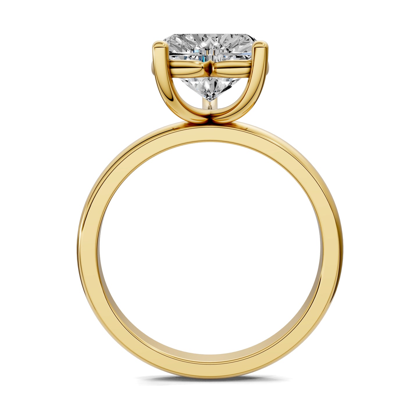 Nicole Classic Solitaire Engagement Ring – 2.5ct Heart Lab Grown Diamond